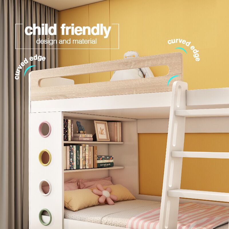 【状態良好】A BOOK OF BEDS Kane Twin Gray Loft Bed With Bookshelf | Whalen Furniture